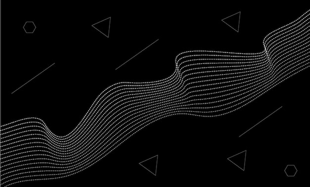 Abstract wave element for design Digital frequency track equalizer Stylized line art background