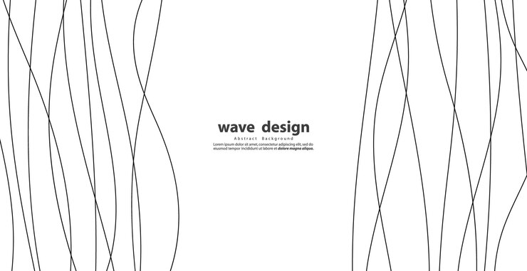 Vector abstract wave element for design digital frequency track equalizer stylized line art background