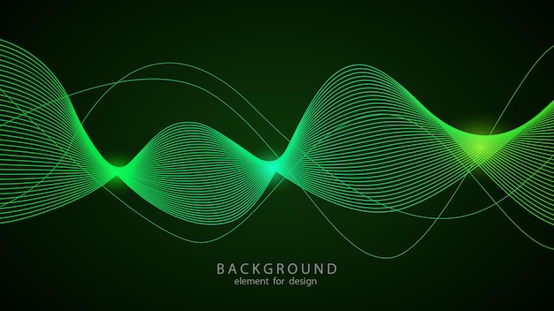 Abstract wave element for design Stylized line art background Vector illustration Eps 10