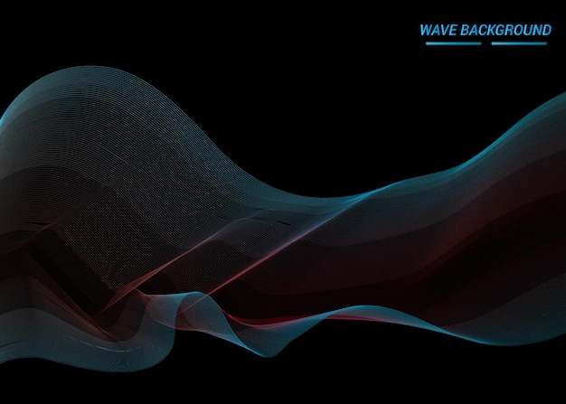 Vector abstract wave element for design.stylized line art background. vector