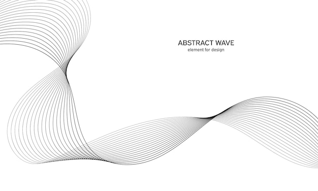 Vector abstract wave element for design.