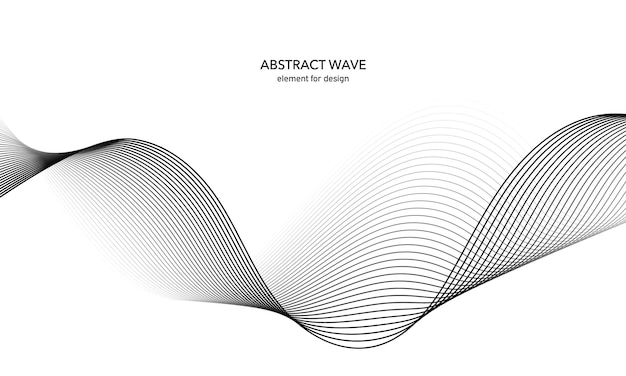 Вектор Абстрактный волновой элемент для дизайна цифровой эквалайзер треков стилизованный фон линии искусства