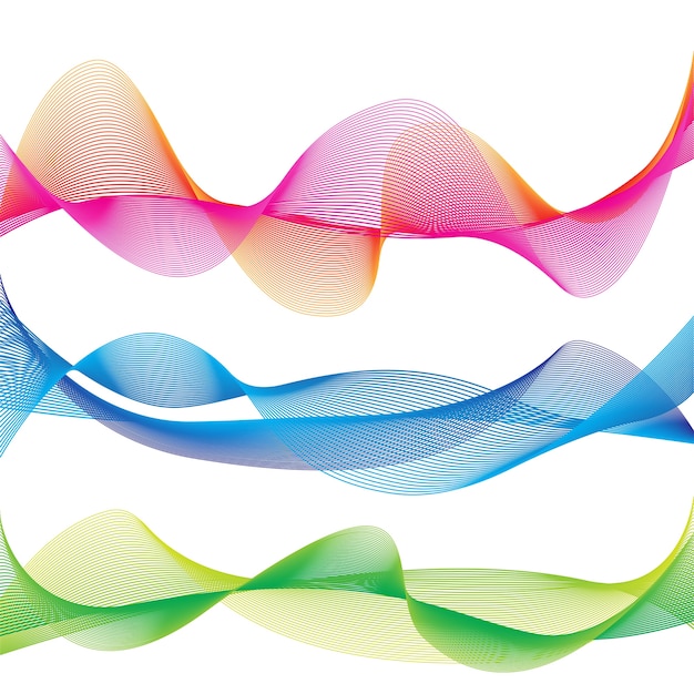 Vector abstract wave element