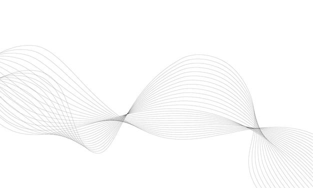 Вектор Абстрактные волновые элементы на белом фоне