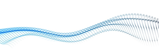 流れるような点線の粒子の抽象的な波の流れは、抽象的な背景、技術と科学のビッグデータフロー、ナノテクノロジー、3D風通しの良い光の混合ドット配列の動きをベクトルします。