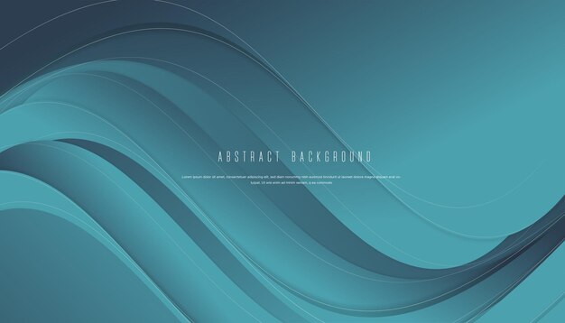 Abstract wave green background