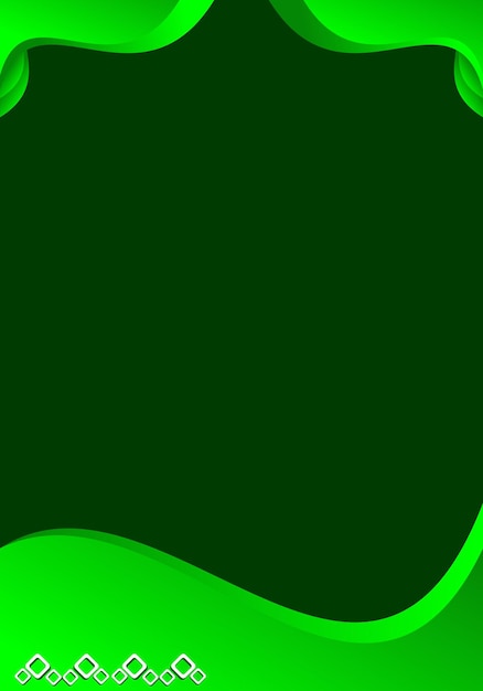 abstract wave green vertical background