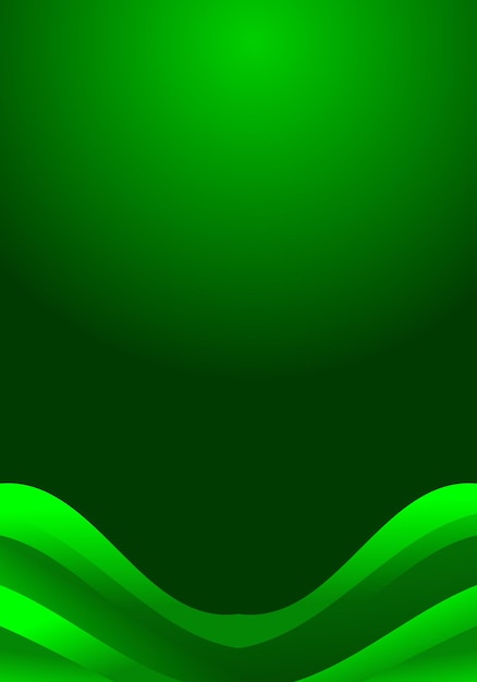 abstract wave green vertical background