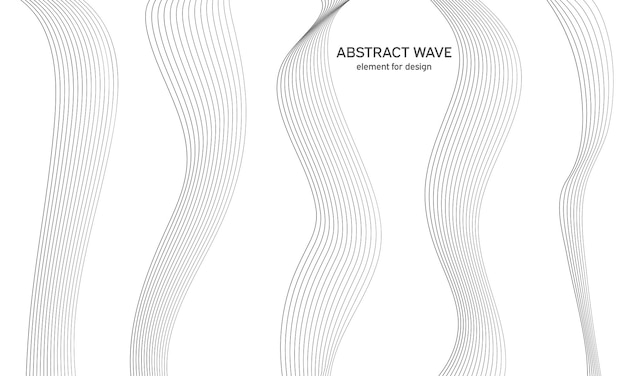 Изолированный элемент абстрактной волны для дизайна