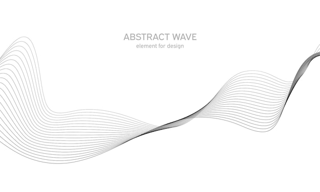 Vettore onda astratta isolata su white