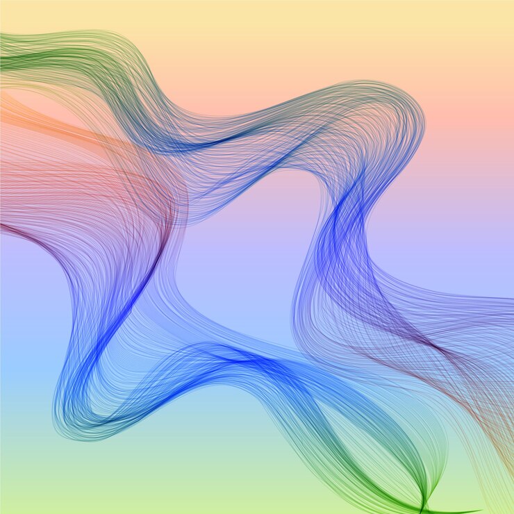 Vector abstract wave line colorful landing page flat background vector design