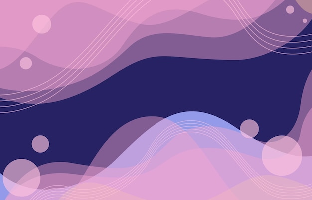 Abstract wave line colorful landing page flat background vector design