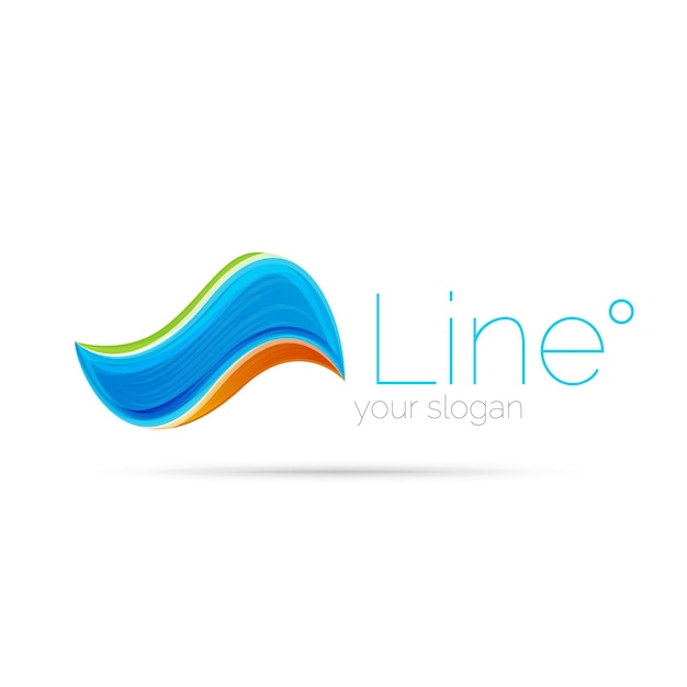 Vector abstract wave line logo