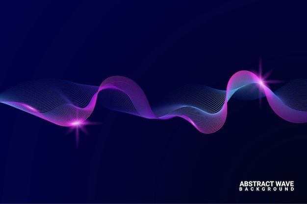 Vector abstract wave lines background