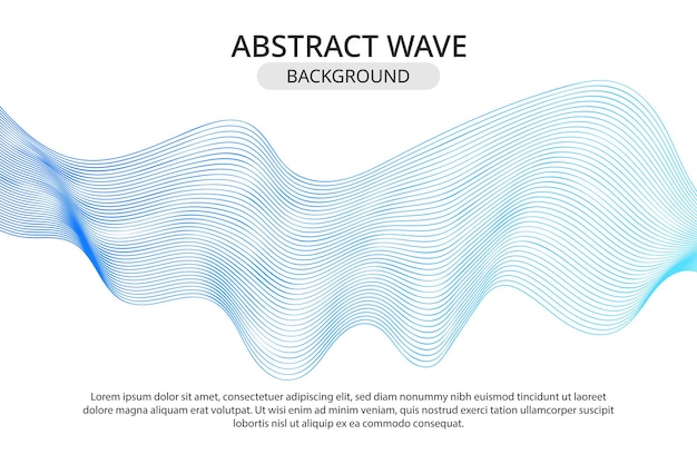 Vector abstract wave lines background