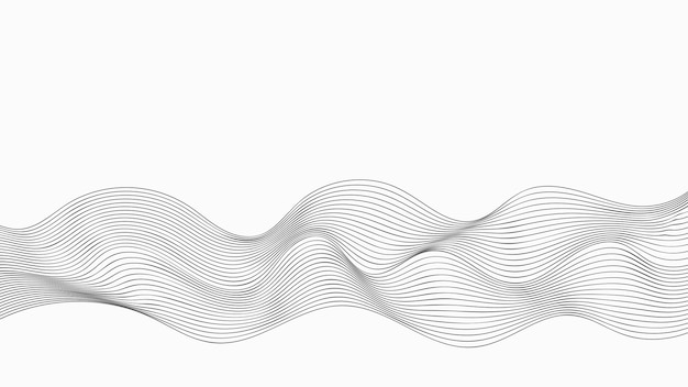 Vector abstract wave lines background