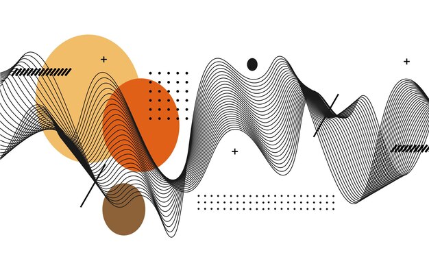 Vettore sfondo astratto linee d'onda