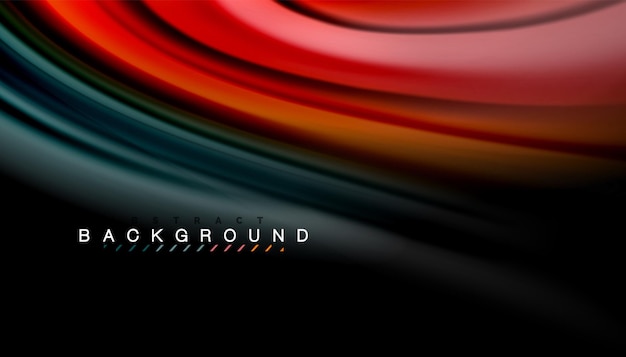 abstract wave lines fluid rainbow style color stripes on black background vector artistic illustration for presentation app wallpaper banner or poster