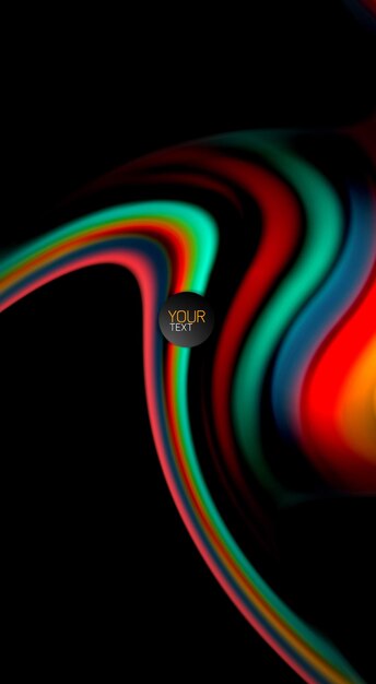 Vector abstract wave lines fluid rainbow style color stripes on black background vector artistic illustration for presentation app wallpaper banner or poster