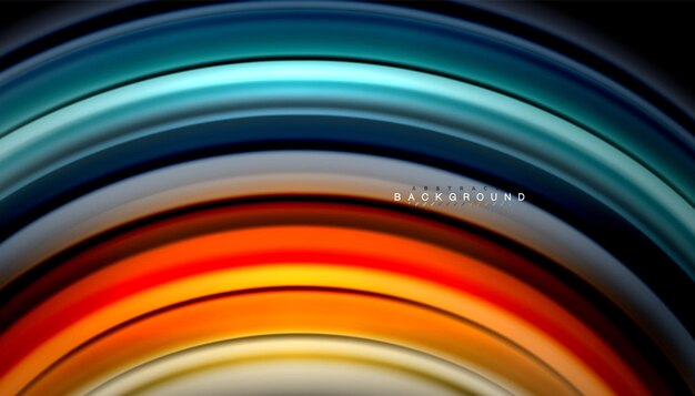 Abstract wave lines fluid rainbow style color stripes on black background Vector artistic illustration for presentation app wallpaper banner or poster