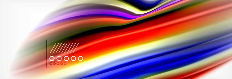 Vector abstract wave lines liquid fluid rainbow style color stripes background artistic illustration for presentation app wallpaper banner or poster