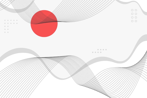 Vector abstract wave lines on minimalist background