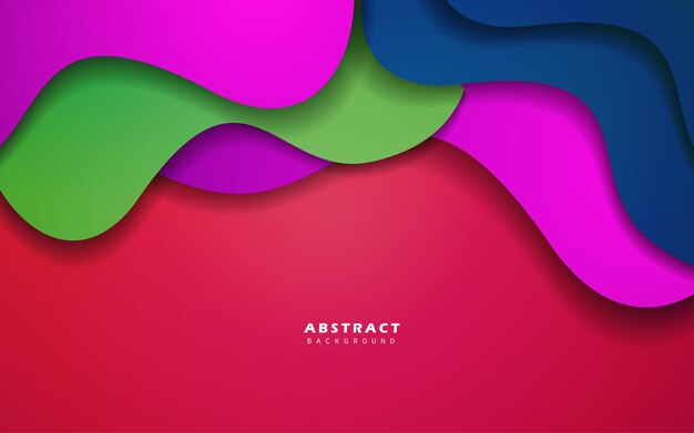 Abstract wave overlap layer multicolor background