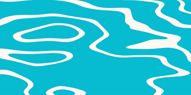 Abstract Wave Pattern in modern en minimalistisch lichtblauw ontwerp