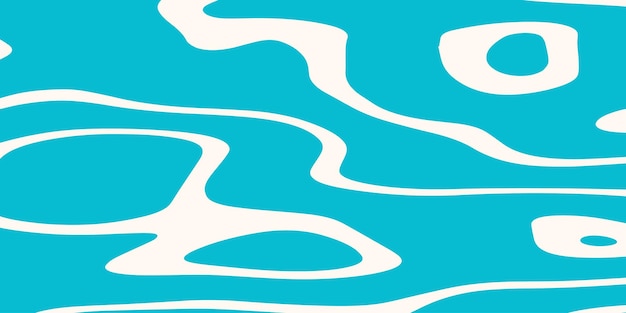 Abstract Wave Pattern in modern en minimalistisch lichtblauw ontwerp