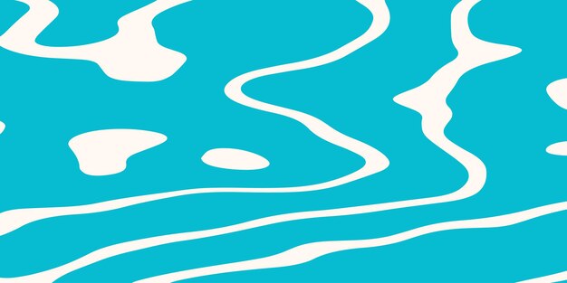 Abstract Wave Pattern in modern en minimalistisch lichtblauw ontwerp