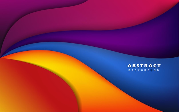 Abstract wave shape colorful background