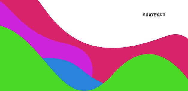 Abstract wave shape colorful flat background