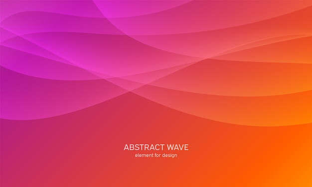 Abstract wave. Stylized line art background.