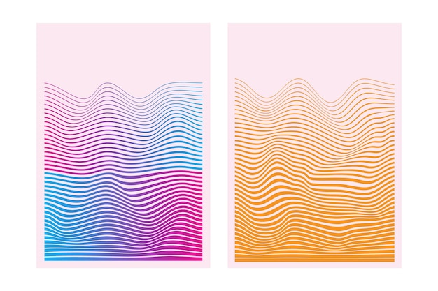 Abstract wave texture background line style Vector