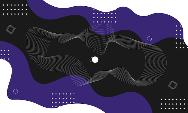 Vector abstract wave with lines created using blend tool