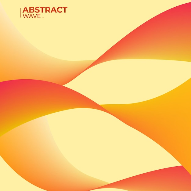 Abstract Wave With Orange Color Vector Illustration