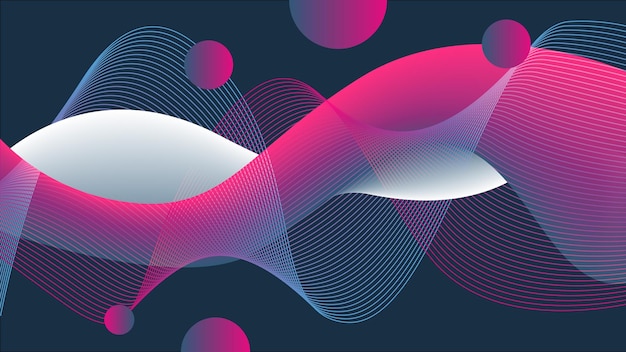 Vector abstract waves background