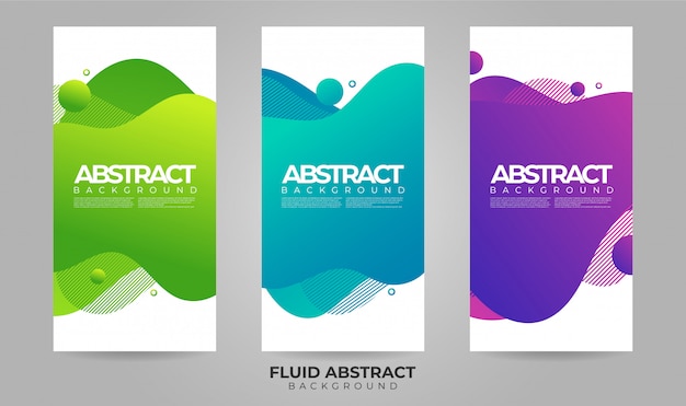 Vector abstract waves fluid liquid gradient sale banner template