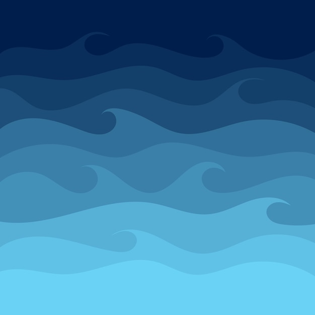 Vector abstract waves sea blue background wave