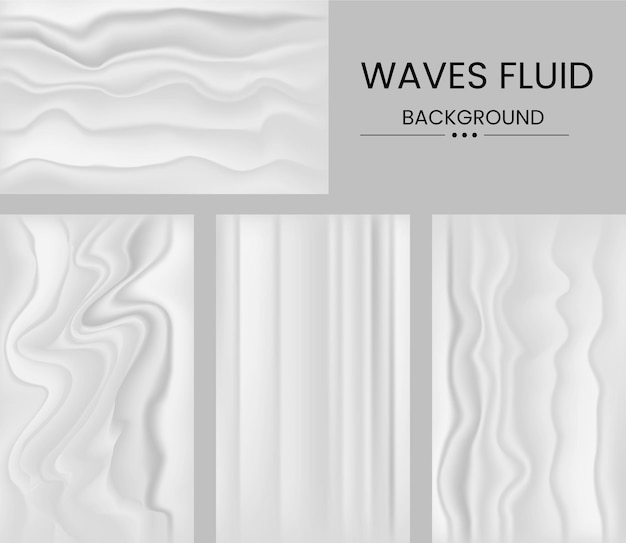 Vector abstract waves  white fabric texture background design element