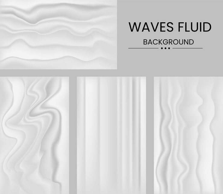 Abstract waves  White fabric texture background design element