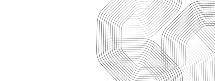 Vector abstract waving black circles flowing lines technology white background lines shiny geometric shape