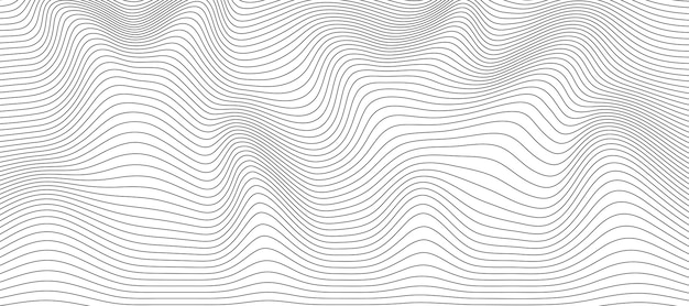 白い背景の上の抽象的な波状の3dメッシュ幾何学的な動的波3D技術ワイヤーフレームベクトル図