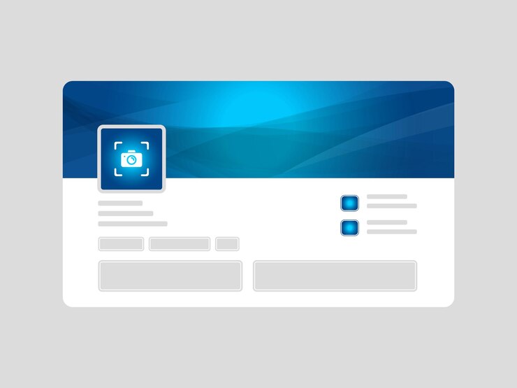वेक्टर abstract wavy background linkedin banner mockup for a modern social media profile