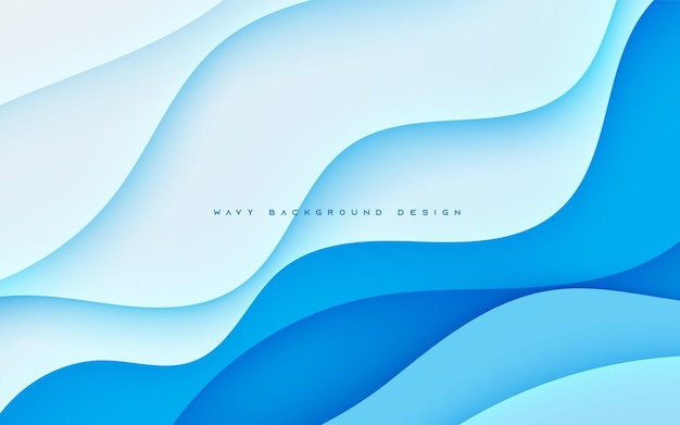 Abstract wavy background with Blue color element