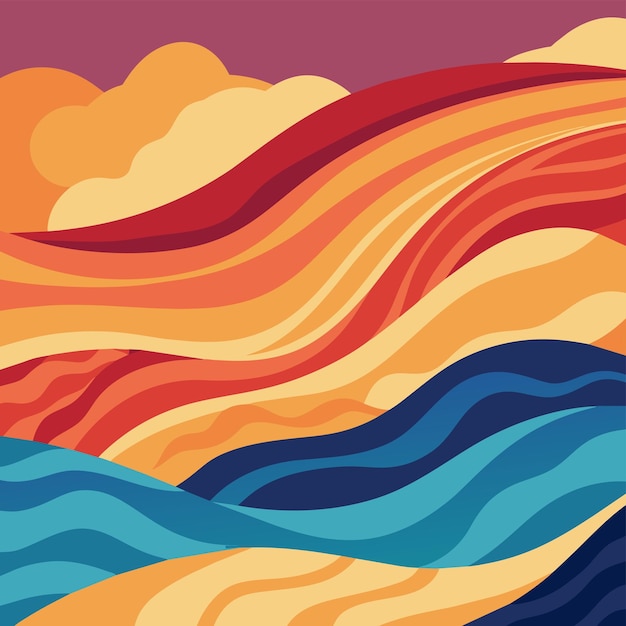 Vector abstract wavy background