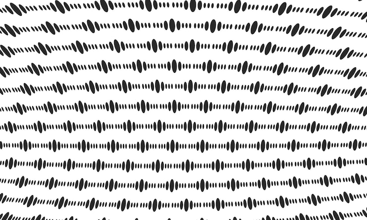 Vector abstract wavy black dot pattern modern seamless geometric design minimalist organic flow