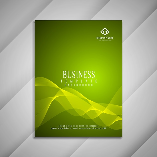 Abstract wavy business brochure template design