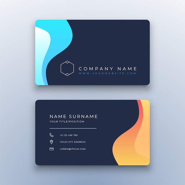 Abstract Wavy Business Card  