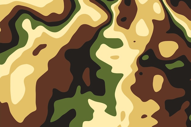 Abstract wavy camouflage military texture background